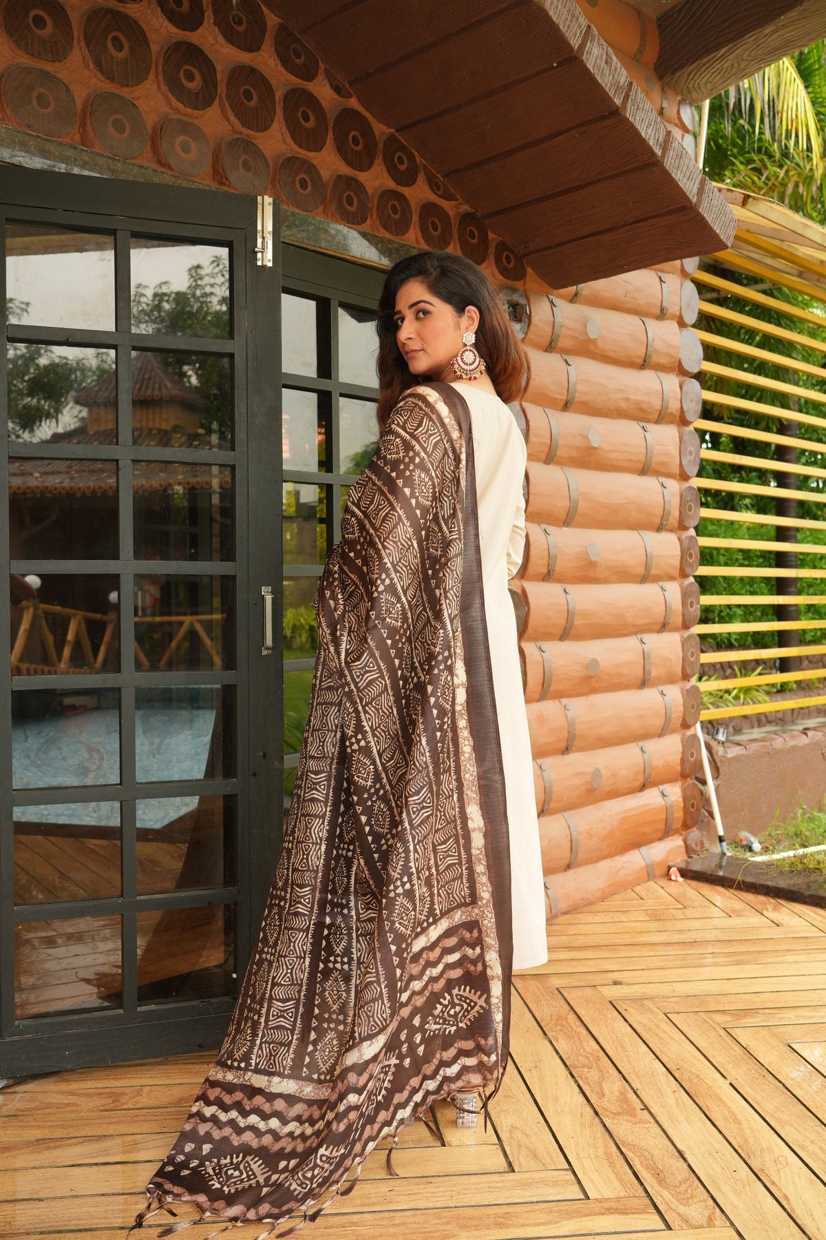 Women's  Cotton Embroidered Kurta with Pant & Dupatta