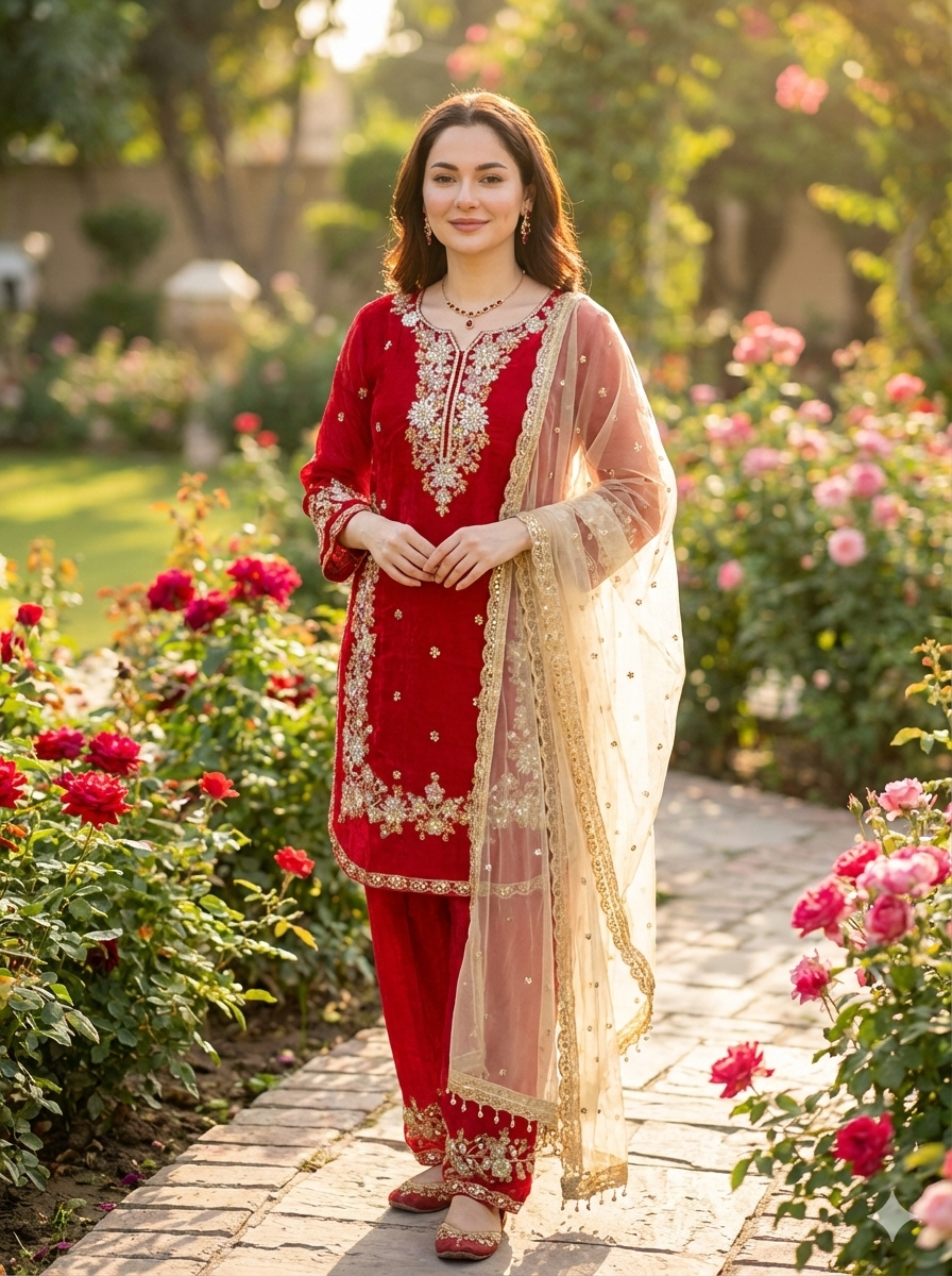 Embroidery Designer Kurta with Pant & Dupatta Set for Women